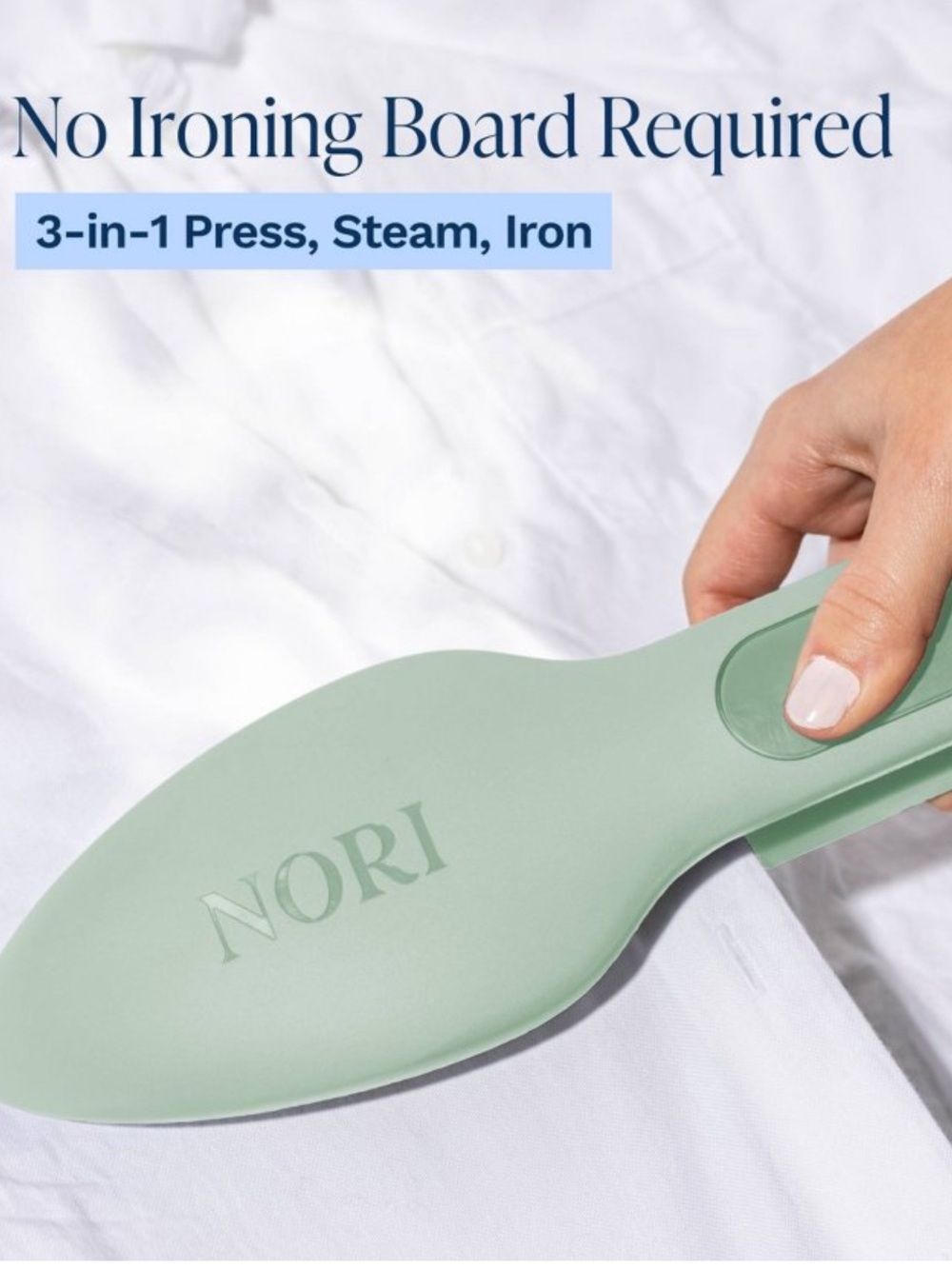 NORI Steam Iron in Sage Green- Handheld-
Perfect for travel! NEW!!